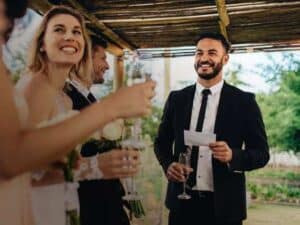 Groom delivering wedding toast - we can provide advice and help