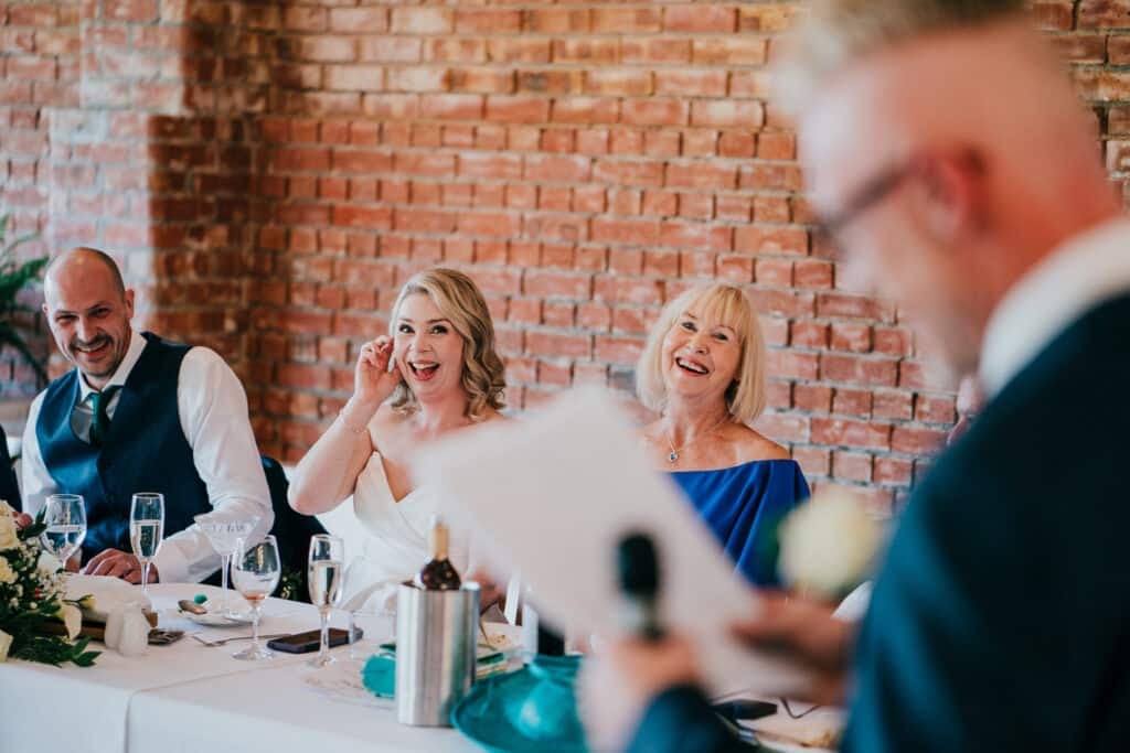 wedding speech in a restaurant