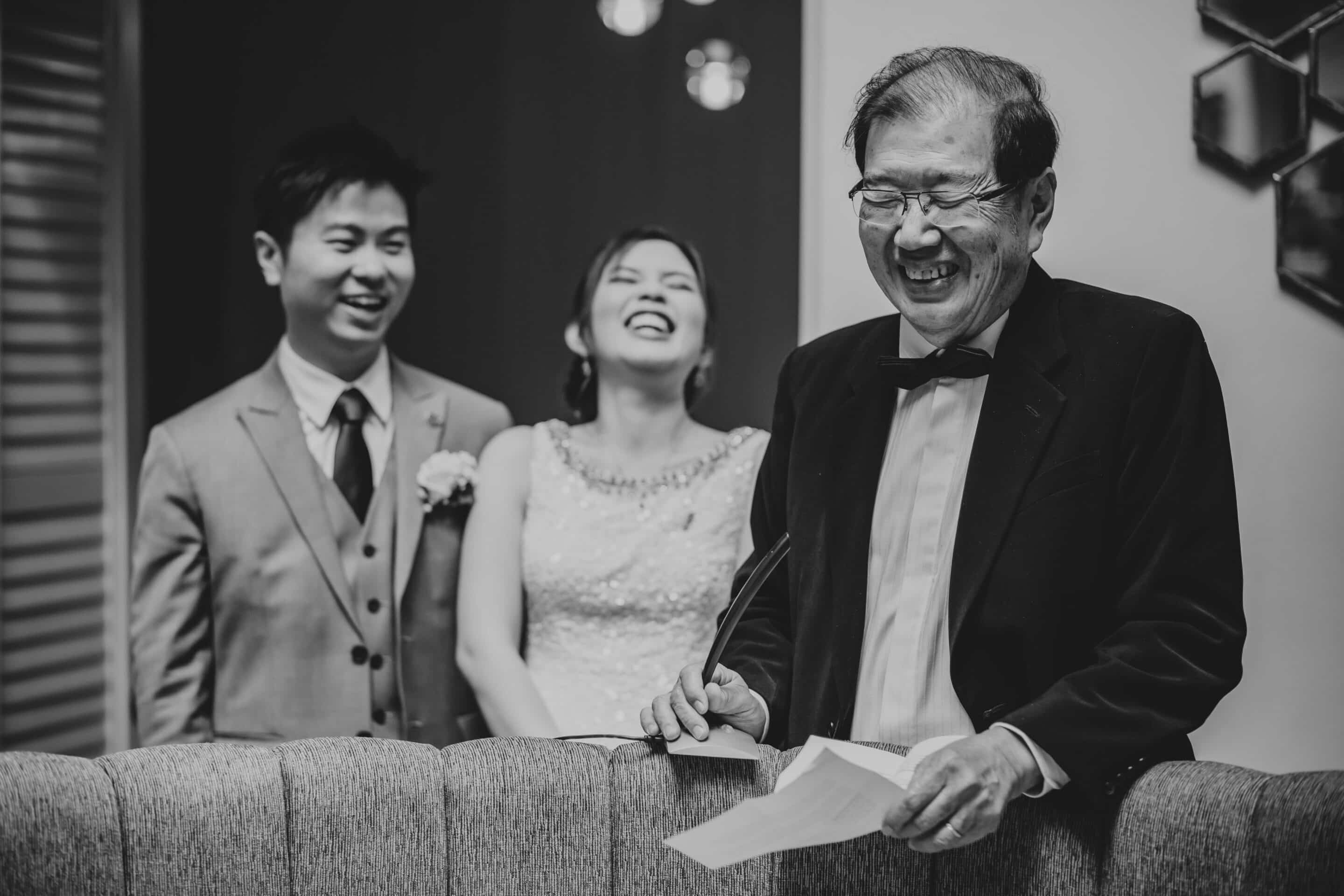 father laughing