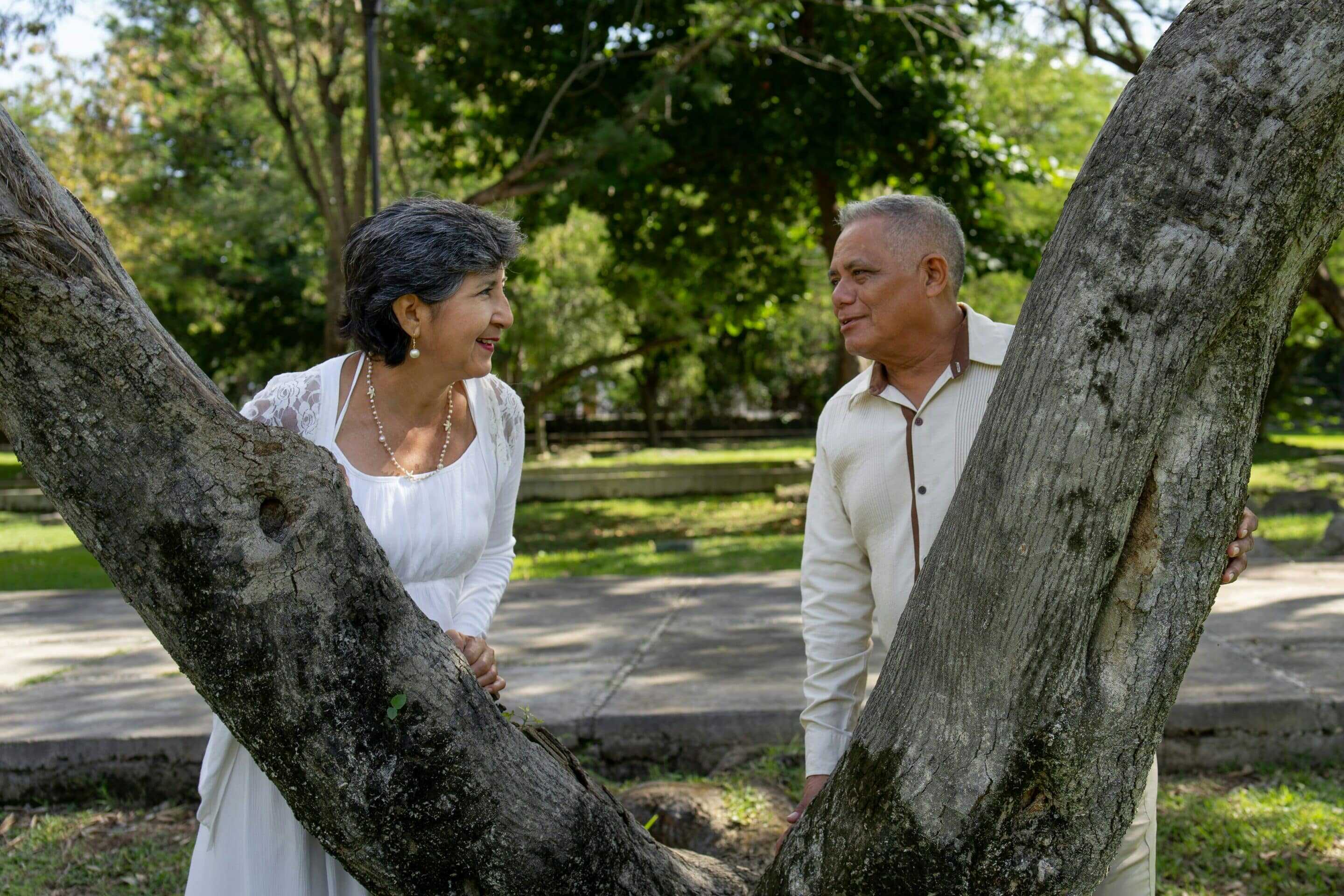couple smiling