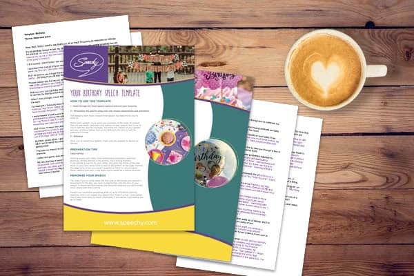 Deliver a great birthday speech to welcome everyone to the party with Speechy birthday speech template
