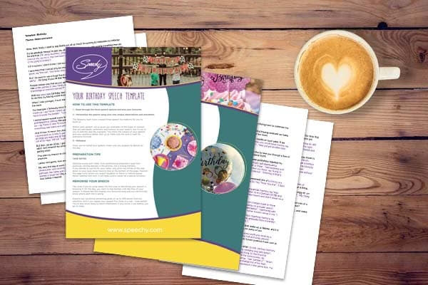 Deliver a great speech birthday speech for your friend or family member with Speechy's birthday speech template for a loved one