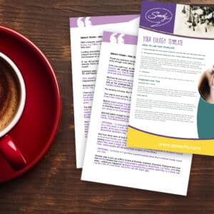 Speechy help speakers deliver funeral toasts with their eulogy template