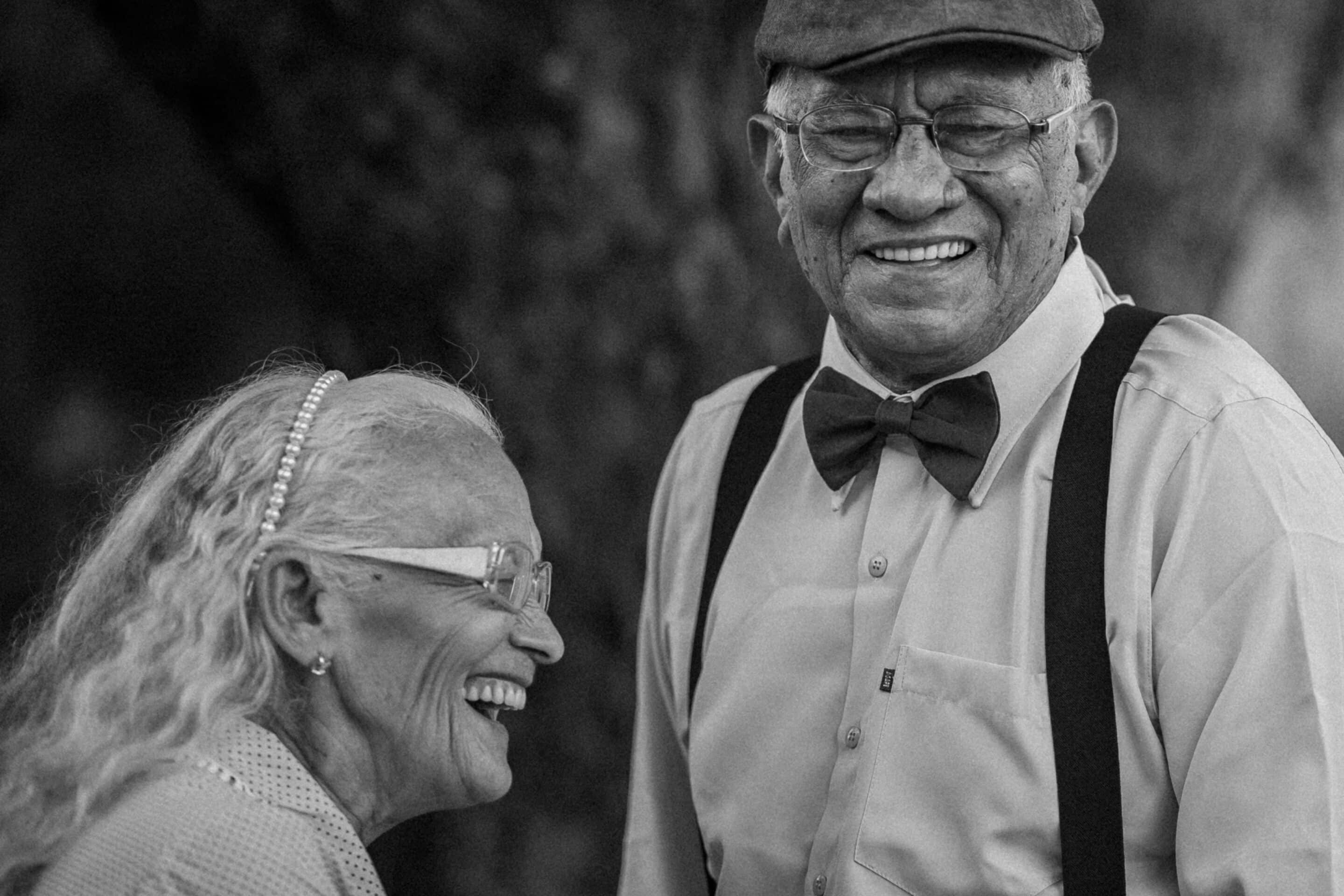 laughter at 80th birthday speech