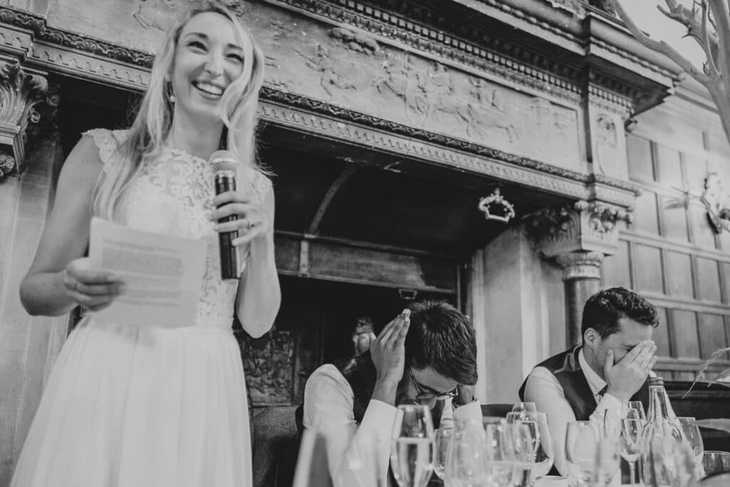 bride speech in action - smiling