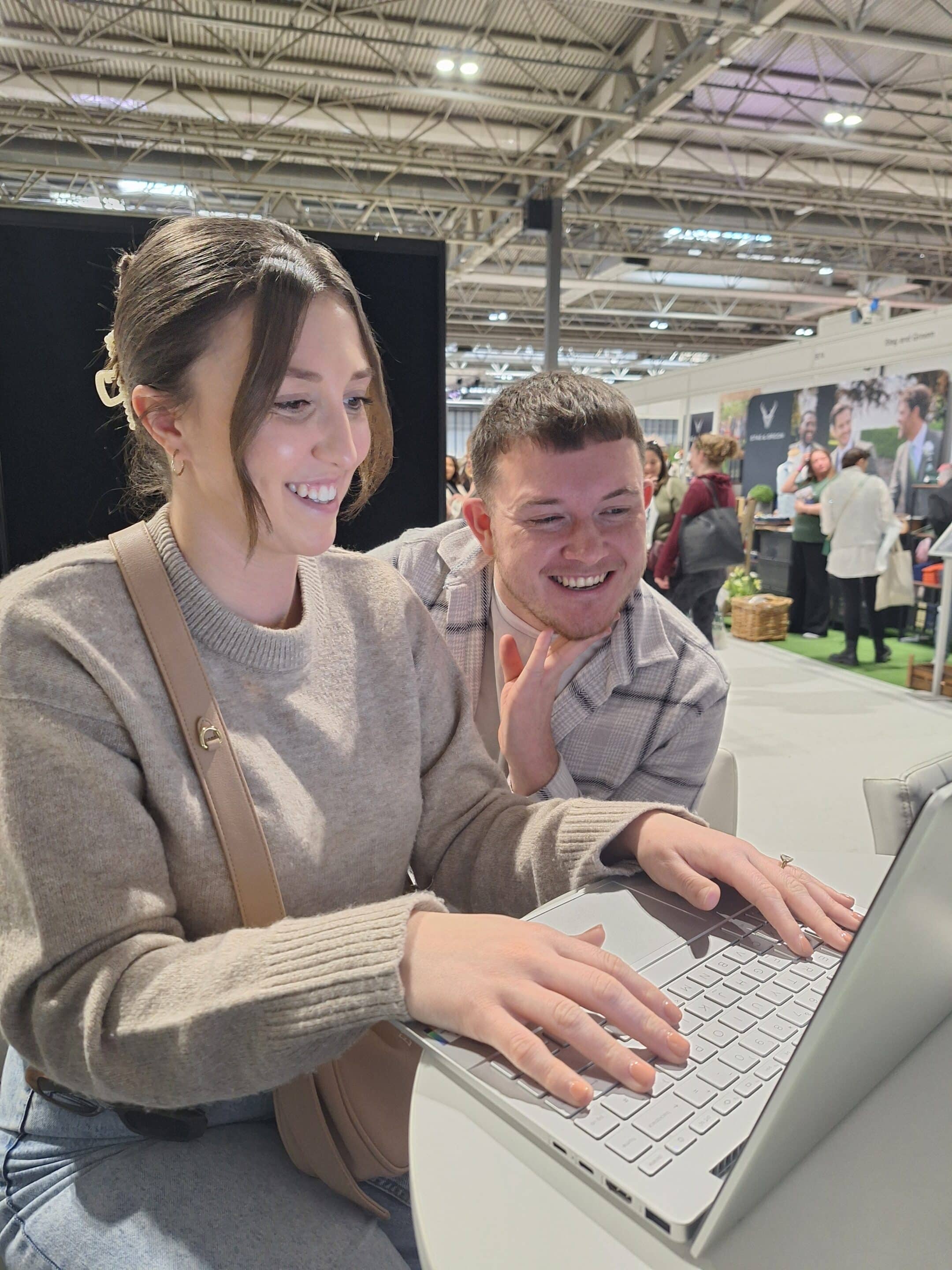 couple using speechyai to help write their wedding speech